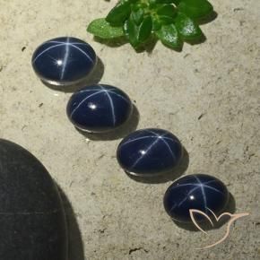 6.34克拉天然星光蓝宝石，椭圆形，不透明
