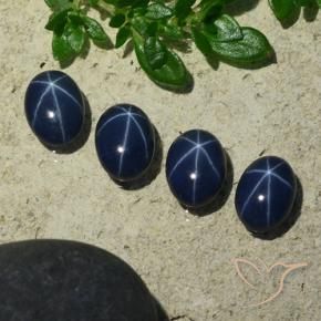 4.38克拉天然星光蓝宝石，椭圆形，不透明