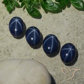 4.99克拉天然星光蓝宝石，椭圆形，不透明