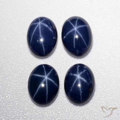 5.13克拉天然星光蓝宝石，椭圆形，不透明
