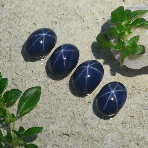 5.20天然星光蓝宝石，椭圆形切割，6.8×5毫米，不透明