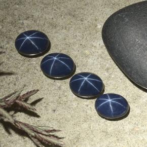 5.03天然星光蓝宝石，椭圆形切割，6.9×5.1毫米，不透明