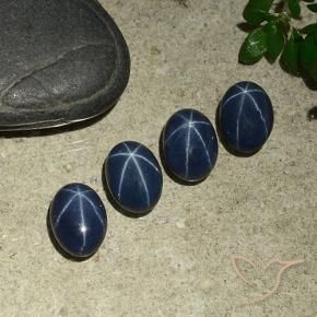 4.54克拉天然星光蓝宝石，椭圆形，不透明