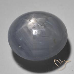 5.41克拉天然星光蓝宝石，椭圆形，半透明