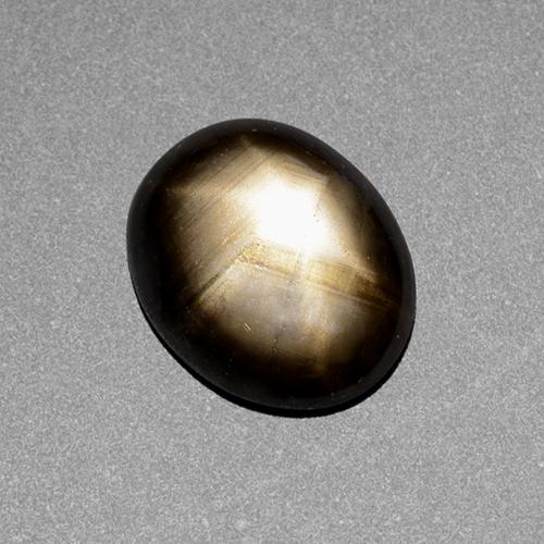 2.39克拉天然黑色星光蓝宝石，椭圆形切割，9.6×7.9毫米，不透明