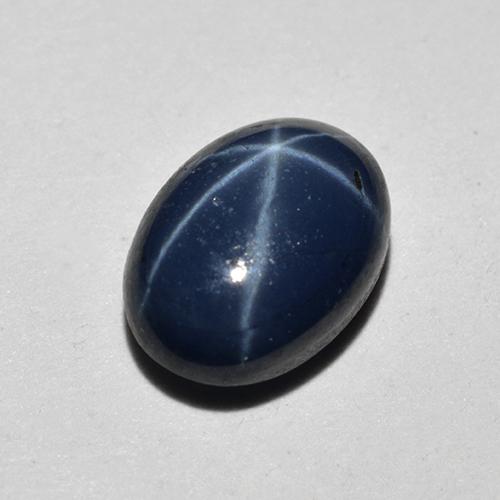 1.18克拉天然星光蓝宝石，椭圆形切割，7.1×5.2毫米，不透明
