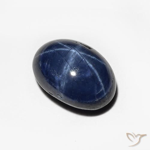1.51克拉天然星光蓝宝石，椭圆形，不透明