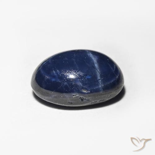 1.51克拉天然星光蓝宝石，椭圆形，不透明
