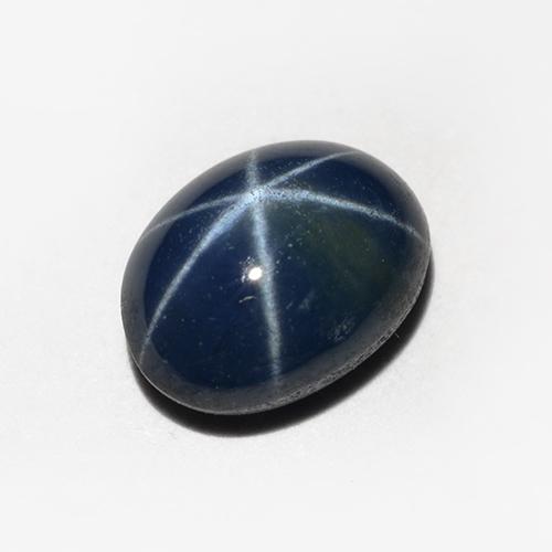 1.20克拉天然星光蓝宝石，椭圆形切割，6.8×5毫米，不透明