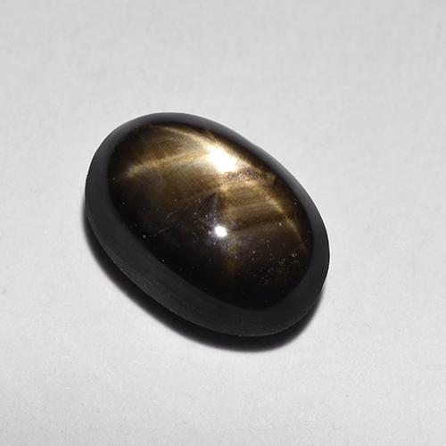 1.87克拉天然黑色星光蓝宝石，椭圆形切割，7.7×5.4毫米，不透明