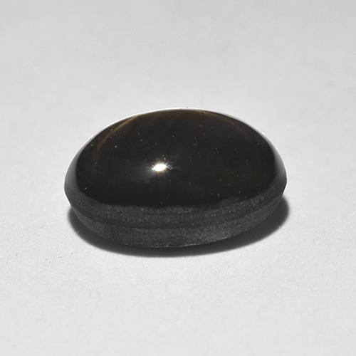1.87克拉天然黑色星光蓝宝石，椭圆形切割，7.7×5.4毫米，不透明