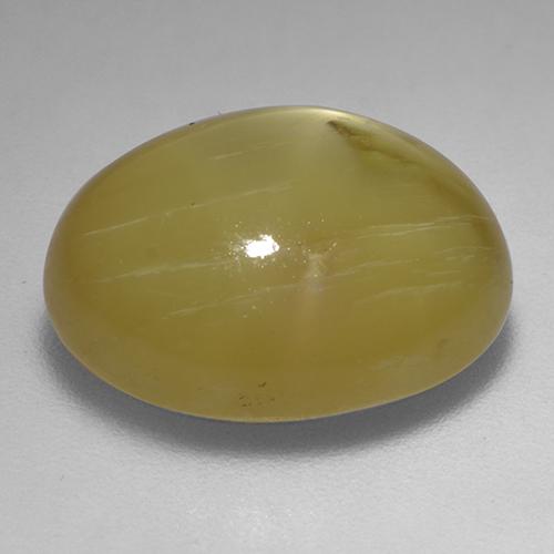 18.61克拉天然金色星光蓝宝石，椭圆形切割，16.2×13.5毫米，不透明