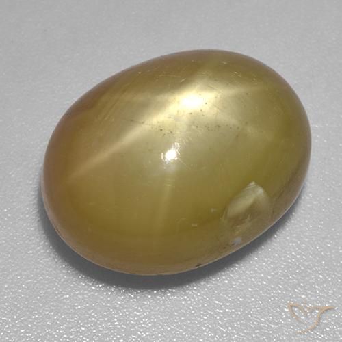 17.86ct 天然 橙金 星光蓝宝石, 椭圆形, 不透明