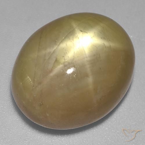 21.47ct 天然 橙金 星光蓝宝石, 椭圆形, 不透明