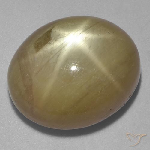 32.18ct 天然 橙金 星光蓝宝石, 椭圆形, 不透明