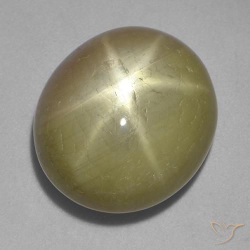 32.10ct 天然 金黄色 星光蓝宝石, 椭圆形, 不透明