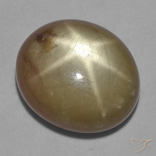 30.08ct 天然 橙金 星光蓝宝石, 椭圆形, 不透明