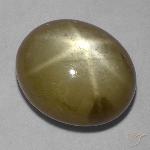 28.69ct 天然 黄金色 星光蓝宝石, 椭圆形, 不透明