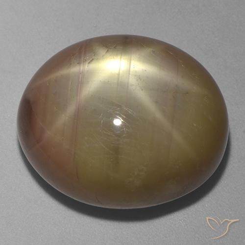43.69ct 天然 橙金 星光蓝宝石, 椭圆形, 不透明