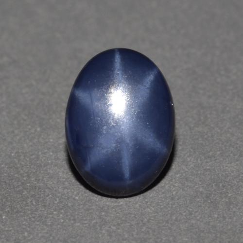 0.90克拉天然星光蓝宝石，椭圆形切割，7×5.2毫米，不透明