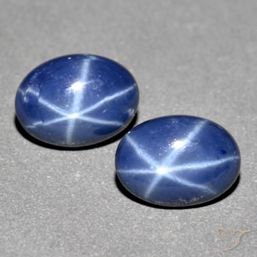 1.84ctw 天然 海军蓝 星光蓝宝石, 椭圆形, 半透明