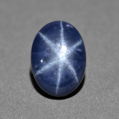 1.30克拉天然星光蓝宝石，椭圆形切割，7.1×5.2毫米，不透明