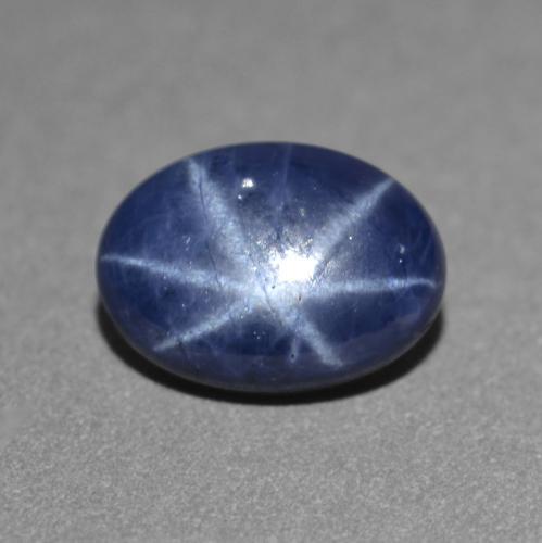 1.30克拉天然星光蓝宝石，椭圆形切割，7.1×5.2毫米，不透明