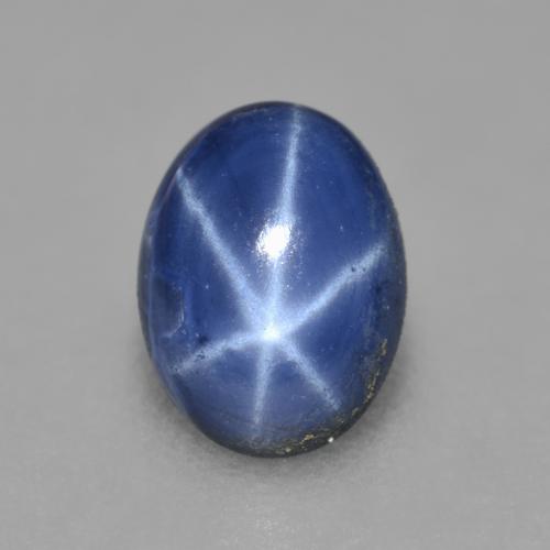0.99克拉天然星光蓝宝石，椭圆形切割，6.9×5.2毫米，不透明