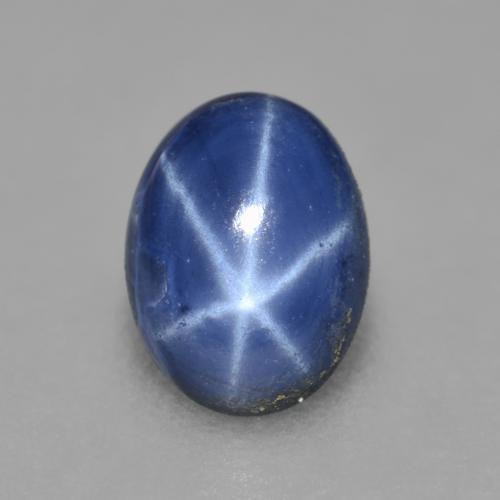 0.99克拉天然星光蓝宝石，椭圆形切割，6.9×5.2毫米，不透明