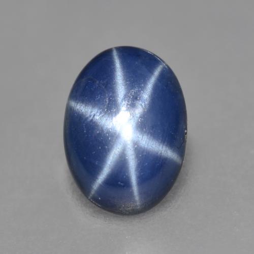 1.16克拉天然星光蓝宝石，椭圆形切割，7.1×5.1毫米，半透明
