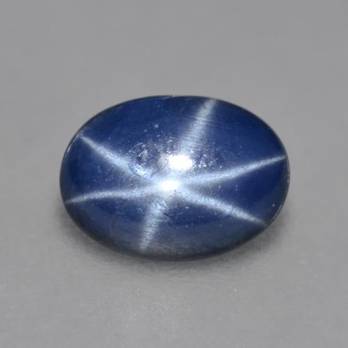 1.16克拉天然星光蓝宝石，椭圆形切割，7.1×5.1毫米，半透明