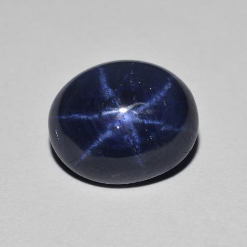 3.93克拉天然星光蓝宝石，椭圆形切割，9.9×8.1毫米，不透明