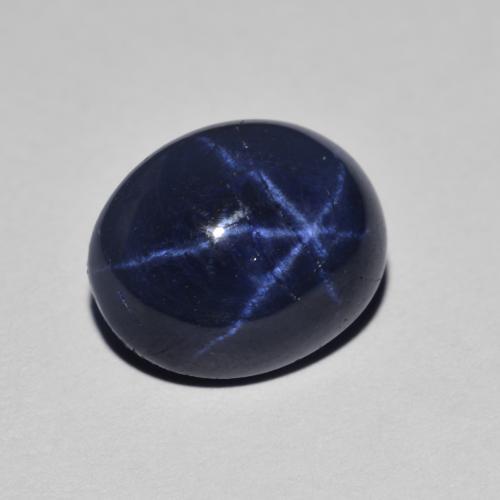 3.93克拉天然星光蓝宝石，椭圆形切割，9.9×8.1毫米，不透明