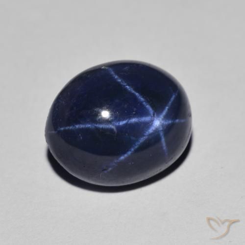 4.40克拉天然星光蓝宝石，椭圆形，不透明