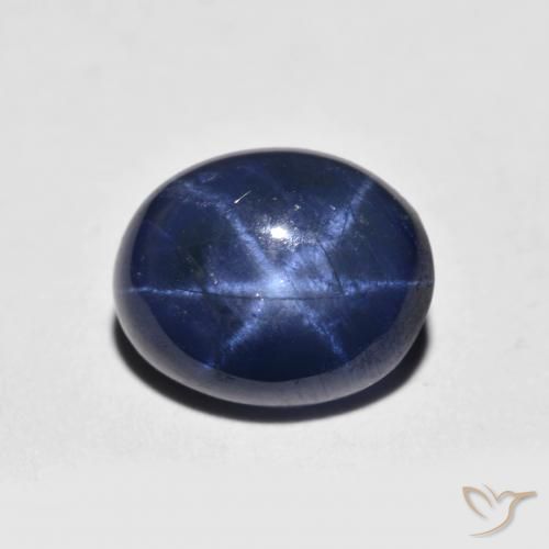 2.70克拉天然星光蓝宝石，椭圆形切割，8.6×6.9毫米，不透明