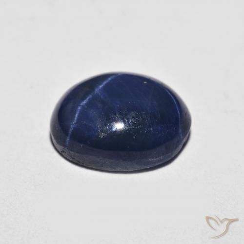 2.70克拉天然星光蓝宝石，椭圆形切割，8.6×6.9毫米，不透明