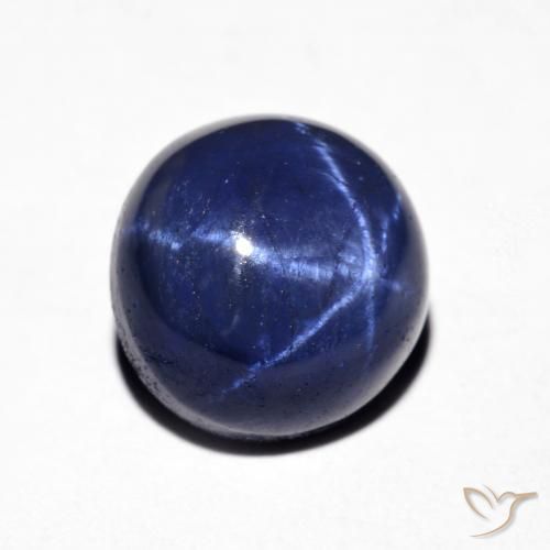 4.73克拉天然星光蓝宝石，圆形的，不透明