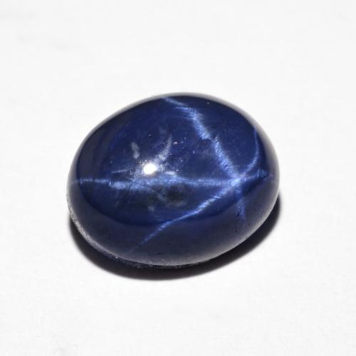 4.74克拉天然星光蓝宝石，椭圆形切割，10.1×8.1毫米，不透明