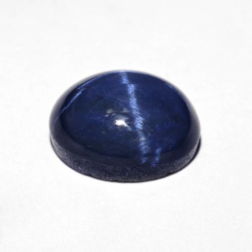 4.74克拉天然星光蓝宝石，椭圆形切割，10.1×8.1毫米，不透明