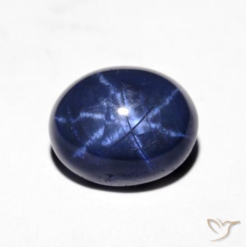 4.28ct 天然 海军蓝 星光蓝宝石, 椭圆形, 不透明
