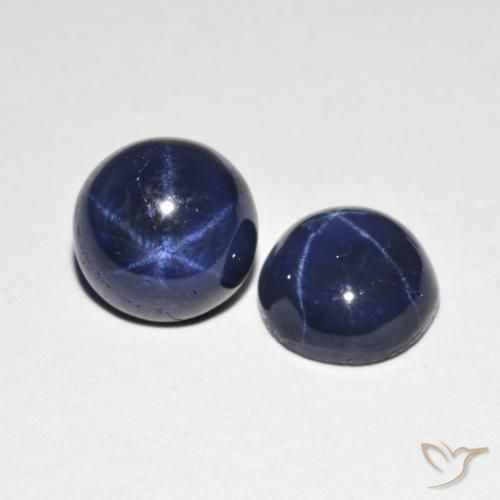 2.99克拉天然星光蓝宝石，圆形的，不透明