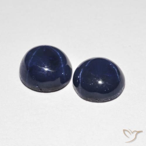 2.99克拉天然星光蓝宝石，圆形的，不透明