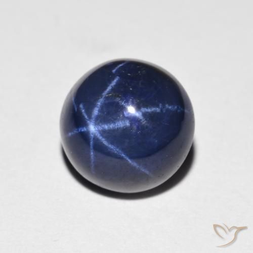 2.59克拉天然星光蓝宝石，圆形的，不透明