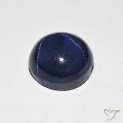 2.59克拉天然星光蓝宝石，圆形的，不透明