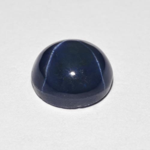2.60克拉天然星光蓝宝石，圆形切割，7.54毫米，不透明