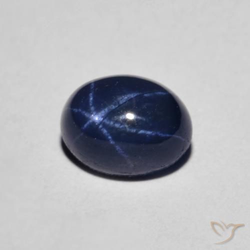 1.58克拉天然星光蓝宝石，椭圆形，不透明