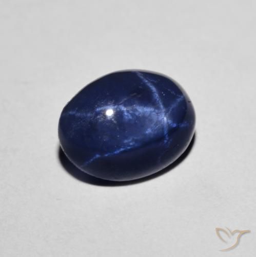 1.82克拉天然星光蓝宝石，椭圆形，不透明