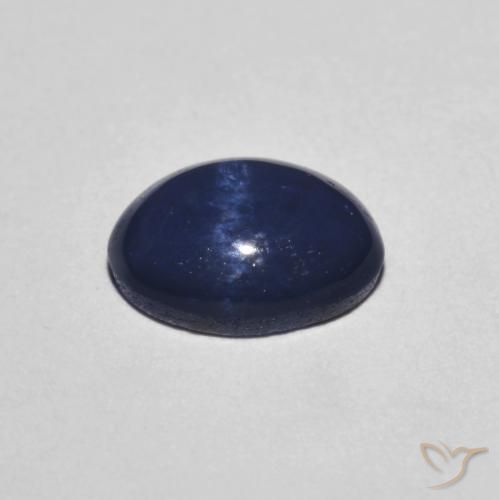 1.82克拉天然星光蓝宝石，椭圆形，不透明