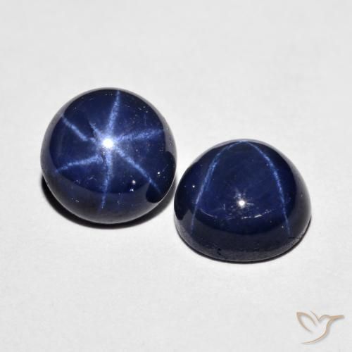 5.16克拉天然星光蓝宝石，圆形的，不透明