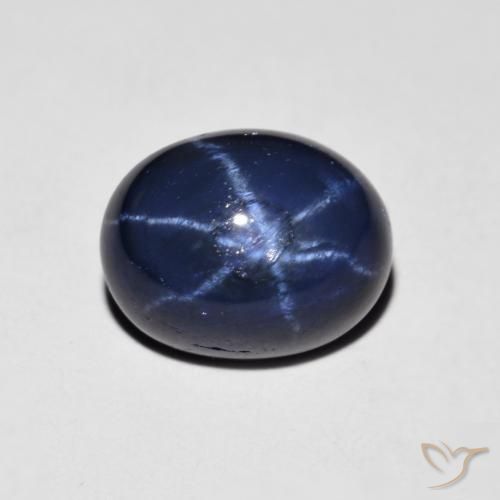 3.13ct 天然 海军蓝 星光蓝宝石, 椭圆形, 不透明